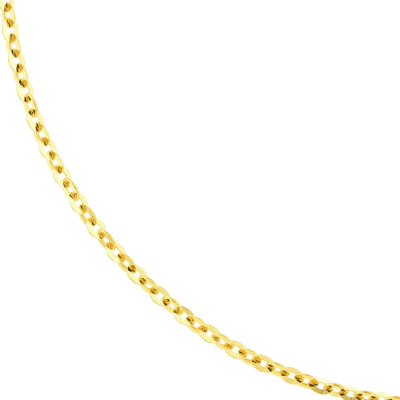 14K Yellow Gold, White Gold and Rose Gold 2.10mm Silicone Adjustable Diamond Cut Brill Cable Chain Necklace with Lobster Claw