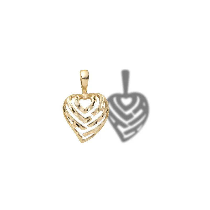 Aloha Heart Pendant in Gold - 12mm