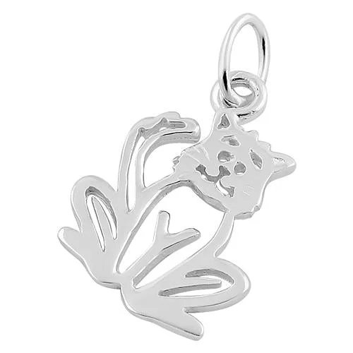 Sterling Silver Cat Pendant