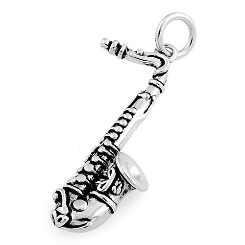 Sterling Silver Saxophone Pendant