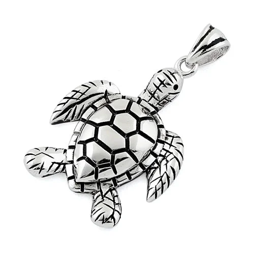 Sterling Silver Turtle Pendant