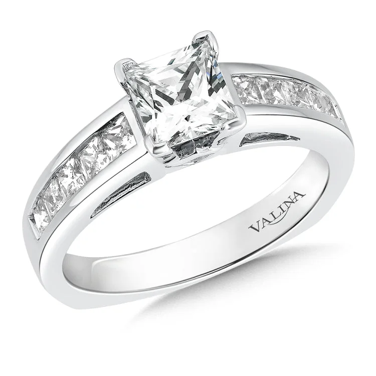 Diamond Engagement Ring with Side Stones