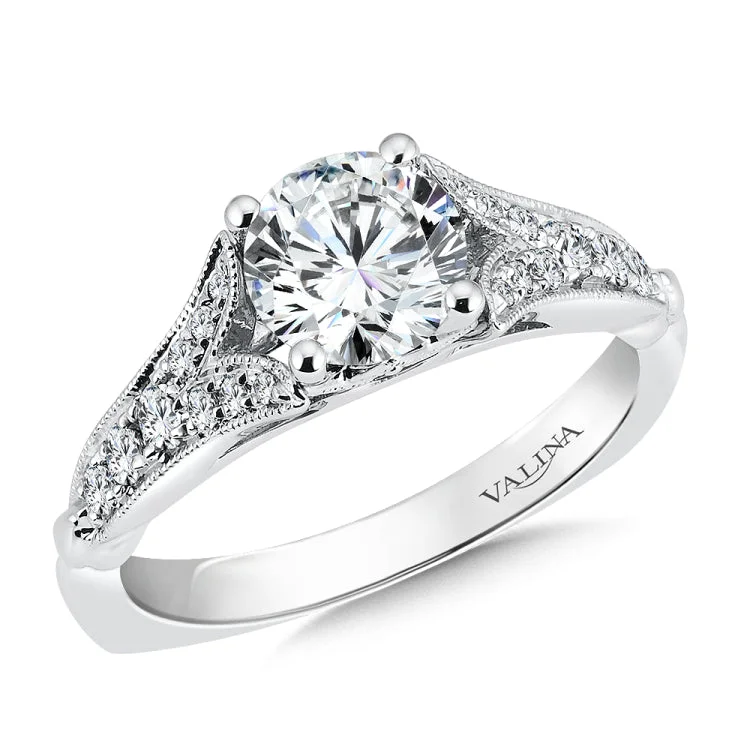 Diamond Engagement Ring with Side Stones