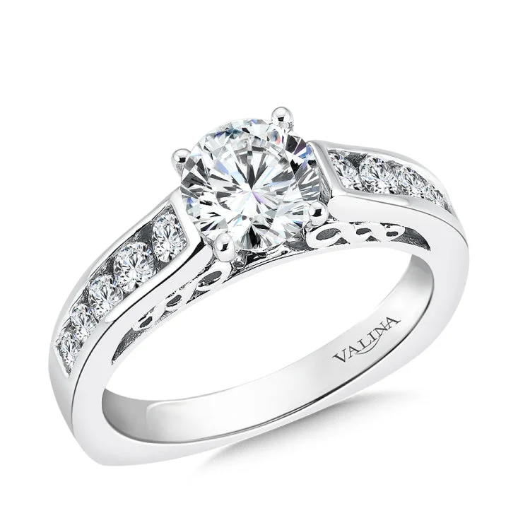 Diamond Engagement Ring with Side Stones