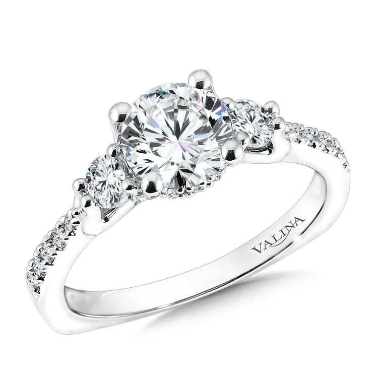 Diamond Engagement Ring with Side Stones