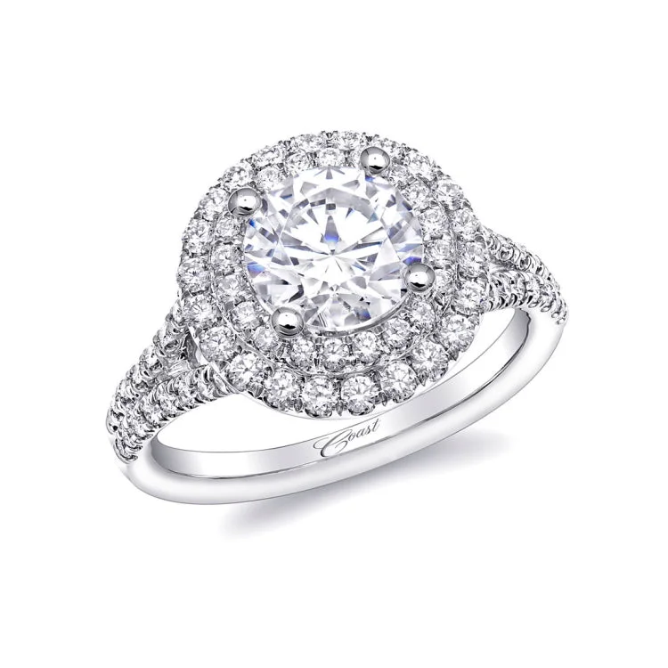 14 KT Engagement ring in White Gold