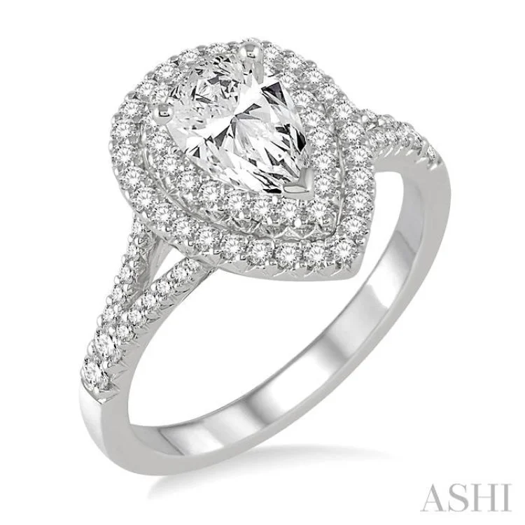 1/2 Ctw Diamond Semi-mount Engagement Ring in 14K White Gold