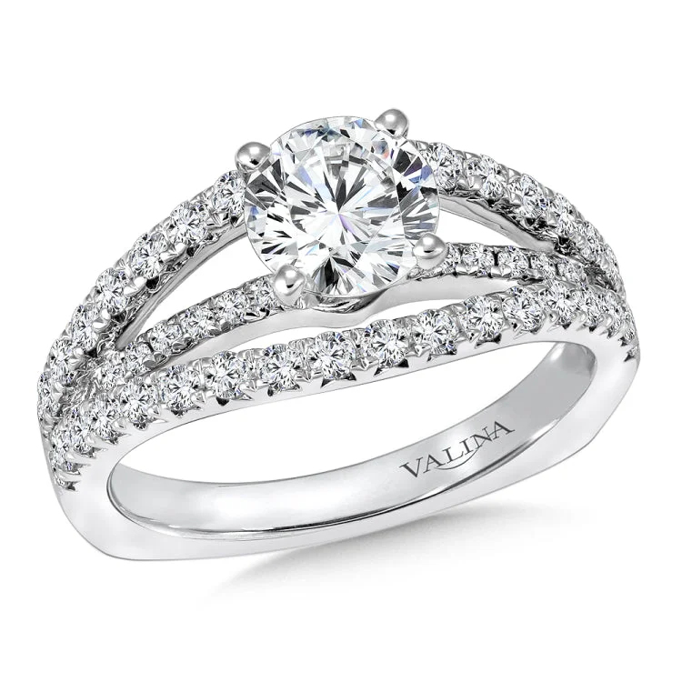 Split Shank Diamond Engagement Ring