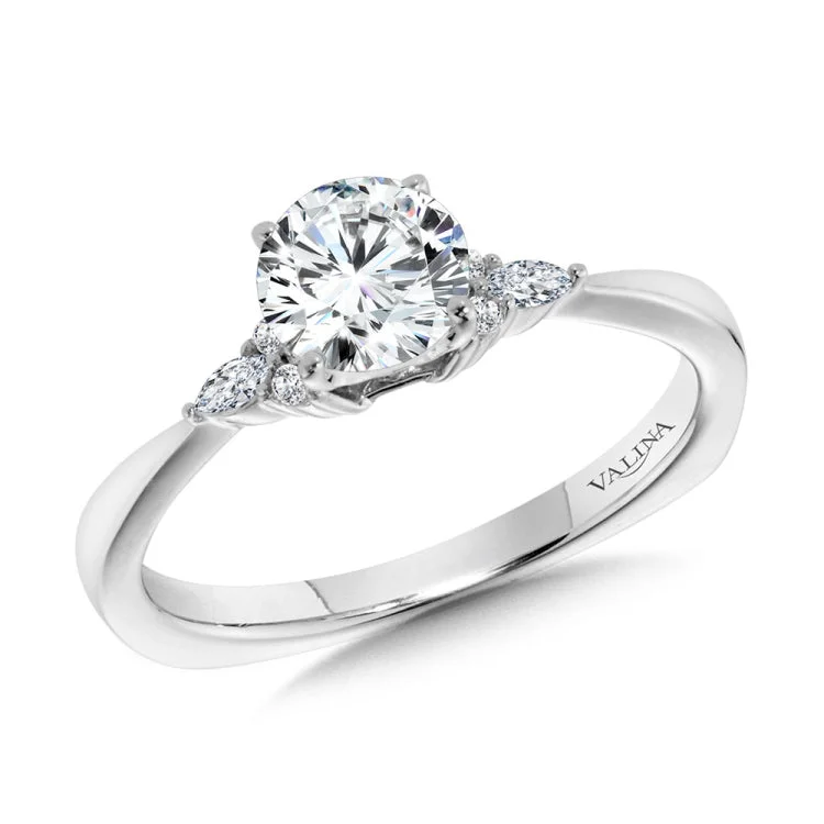 Tapered Diamond Engagement Ring