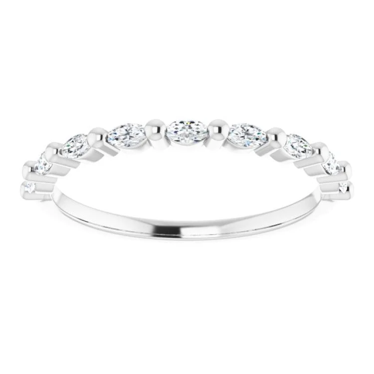 14K White 1/4 CTW Natural Diamond Anniversary Band