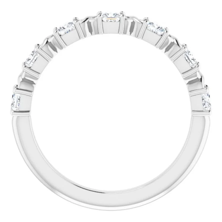 Platinum 1/2 CTW Natural Diamond Anniversary Band