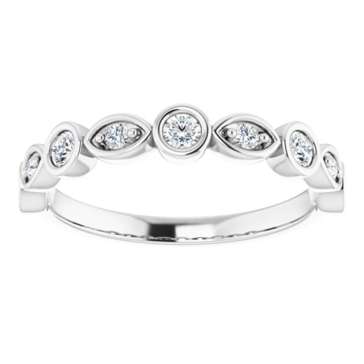 Platinum 1/3 CTW Natural Diamond Anniversary Band