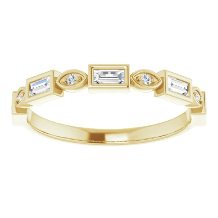 14K Yellow 1/5 CTW Natural Diamond Anniversary Band