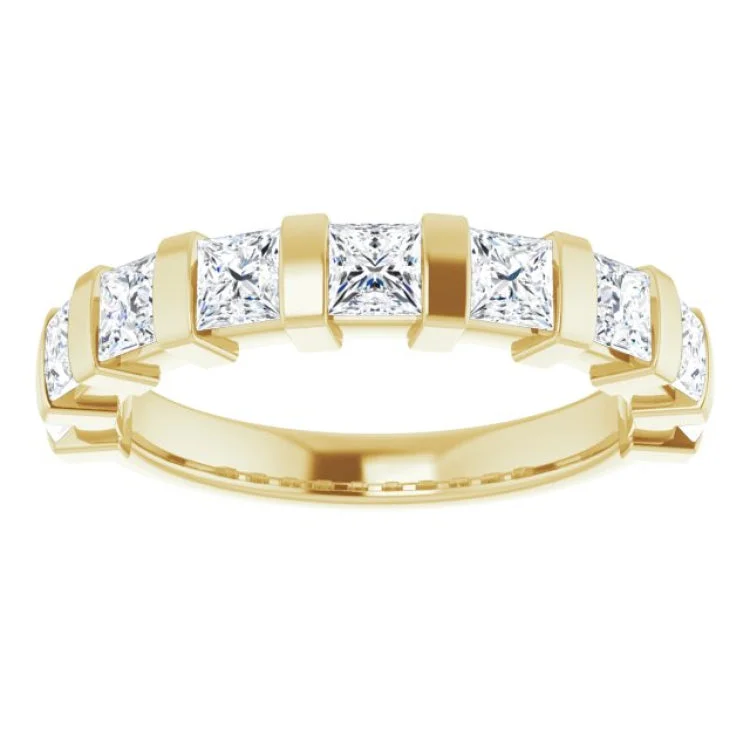 14K Yellow 1 3/8 CTW Natural Diamond Anniversary Band