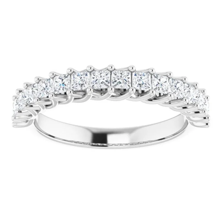 14K White 3/4 CTW Natural Diamond Anniversary Band