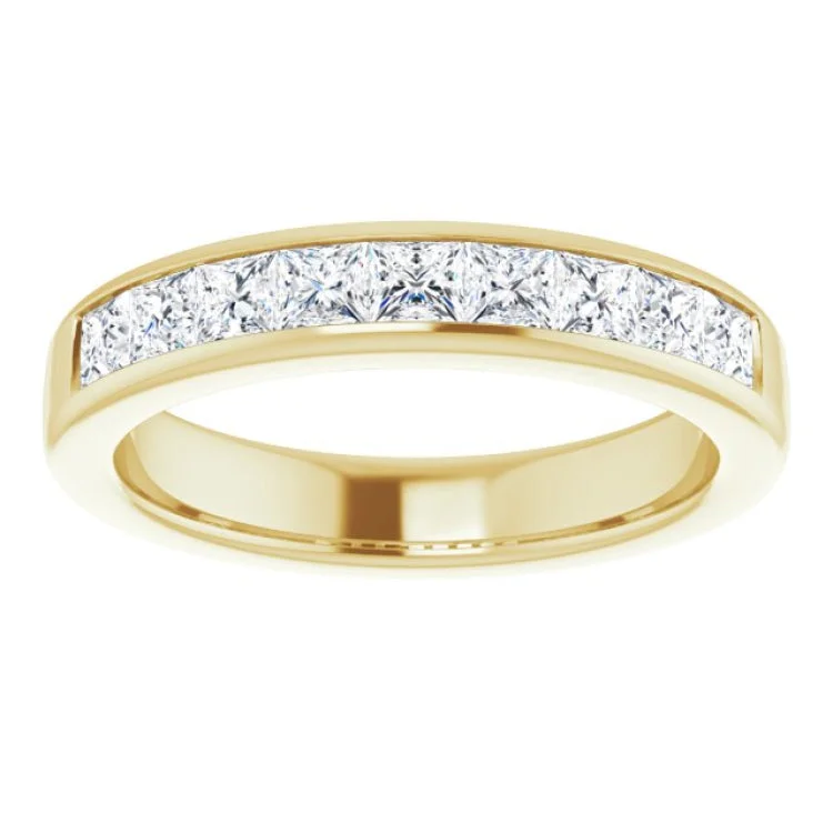 14K Yellow 1 3/8 CTW Natural Diamond Band