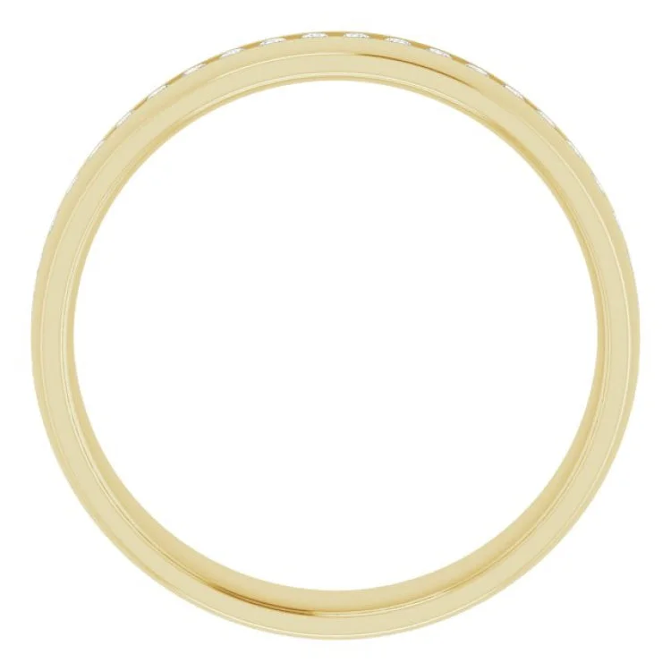 14K Yellow 3/8 CTW Natural Diamond Band