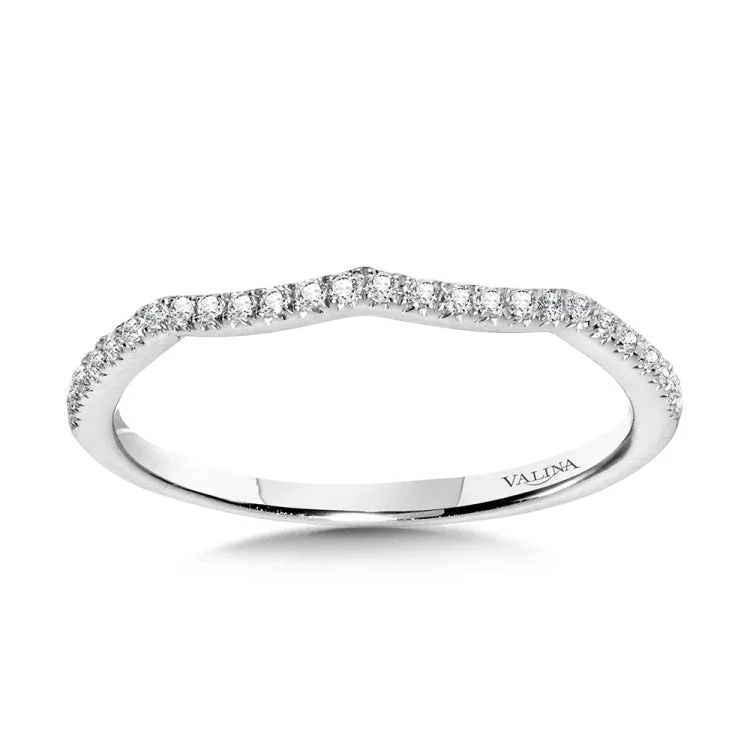 Curved Diamond Wedding Band