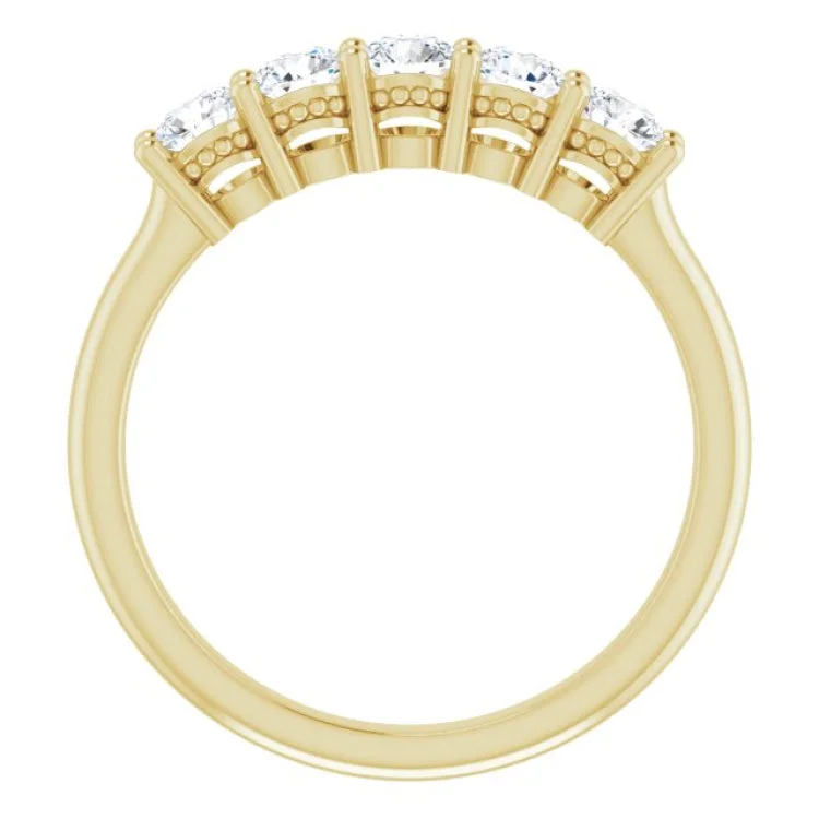 14K Yellow 1/2 CTW Natural Diamond Anniversary Band