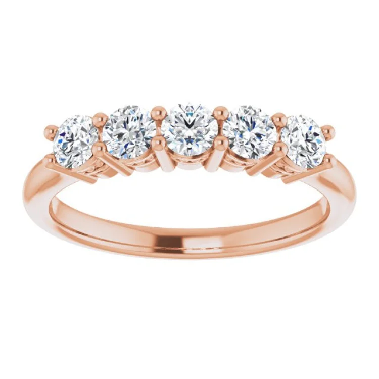 14K Rose 1/6 CTW Natural Diamond Anniversary Band