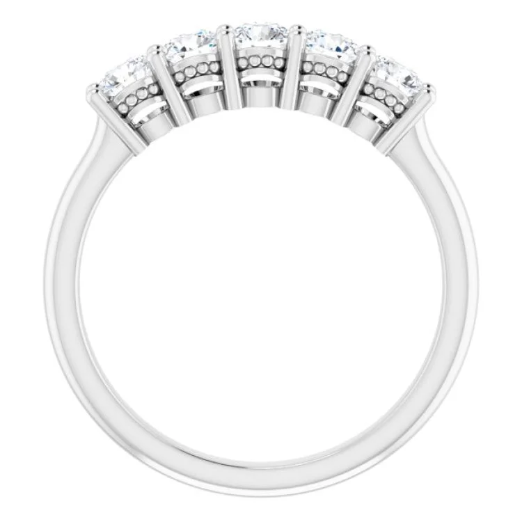 Platinum 1/6 CTW Natural Diamond Anniversary Band