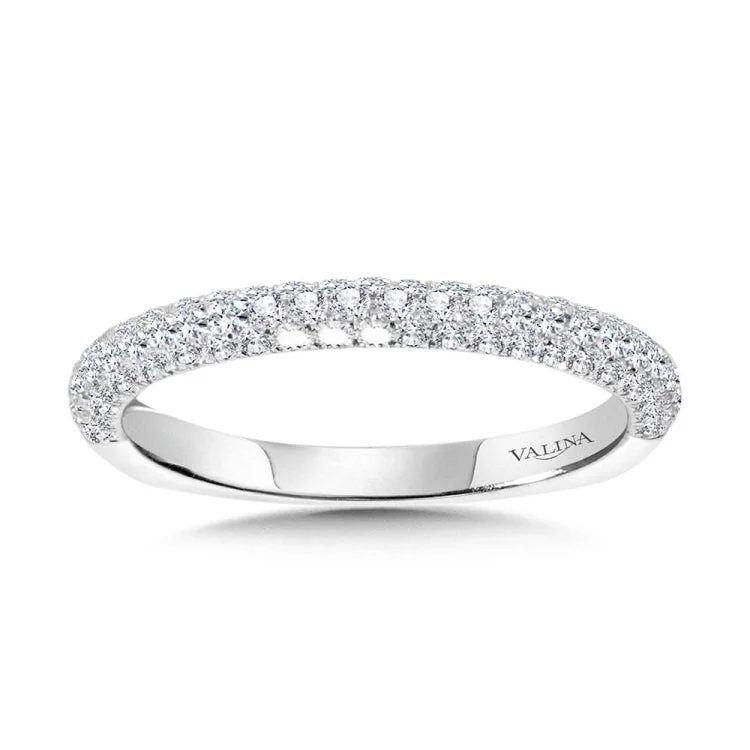 Pave-Set Diamond Wedding Band