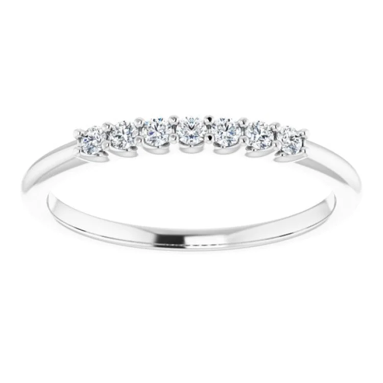 Platinum 1/6 CTW Natural Diamond Anniversary Band