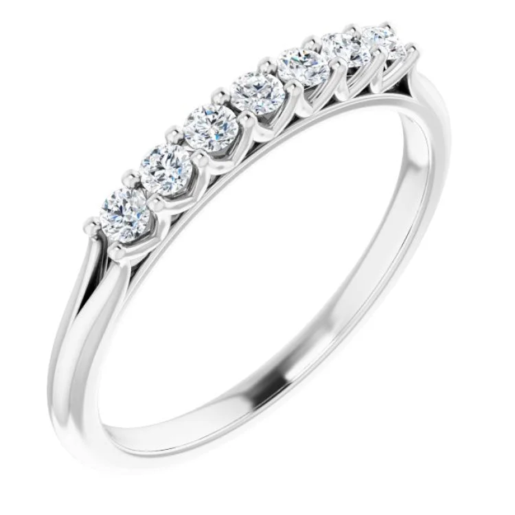 14K White 1/5 CTW Natural Diamond Anniversary Band