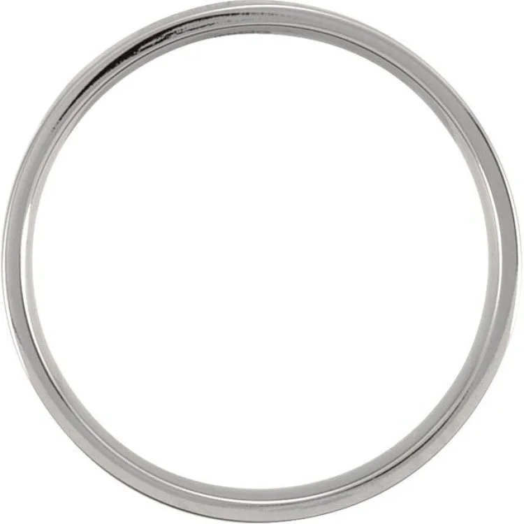 Titanium 4 mm Flat Polished Band Size 6.5