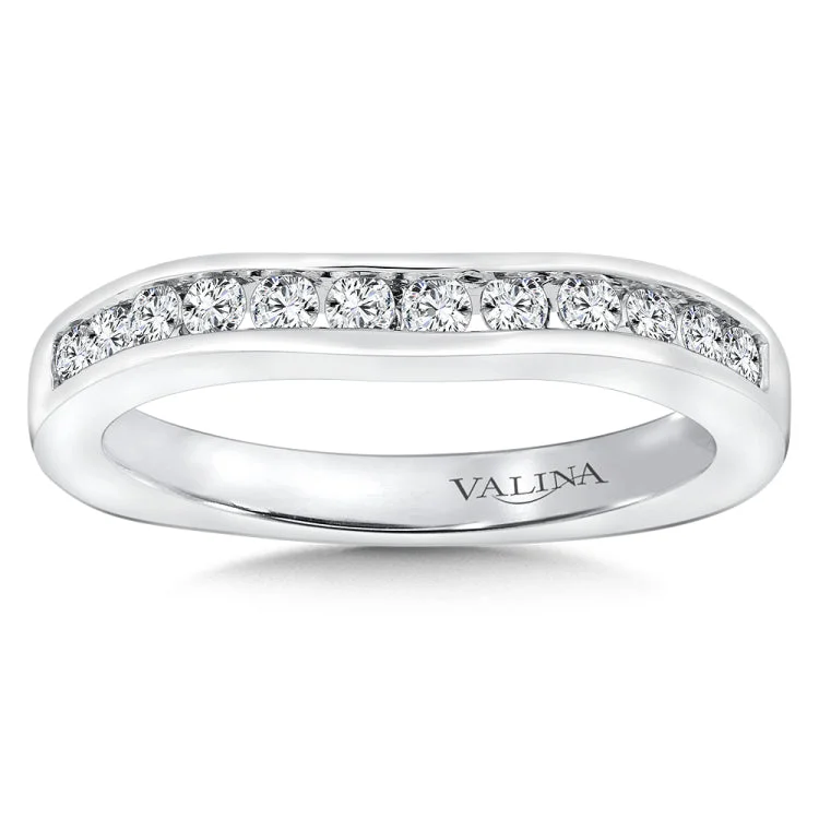 True fit matching diamond wedding band and a beautiful reminder of that special day for years to come.