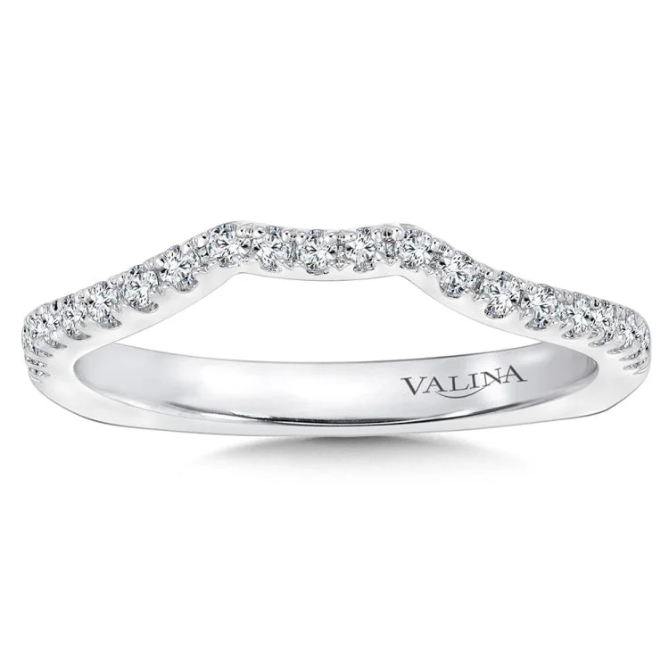 True fit matching diamond wedding band and a beautiful reminder of that special day for years to come.