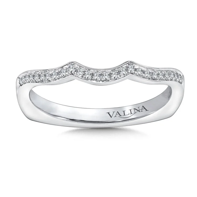 True fit matching diamond wedding band and a beautiful reminder of that special day for years to come.