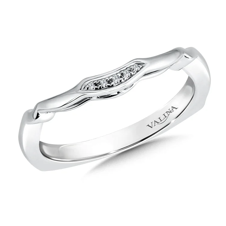 True fit matching diamond wedding band and a beautiful reminder of that special day for years to come.