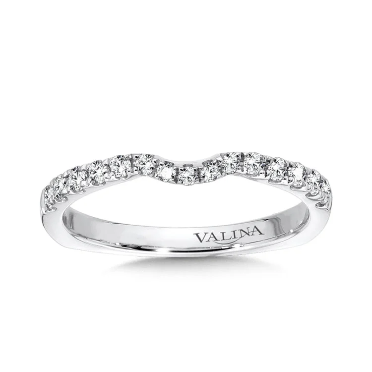 True fit matching diamond wedding band and a beautiful reminder of that special day for years to come.