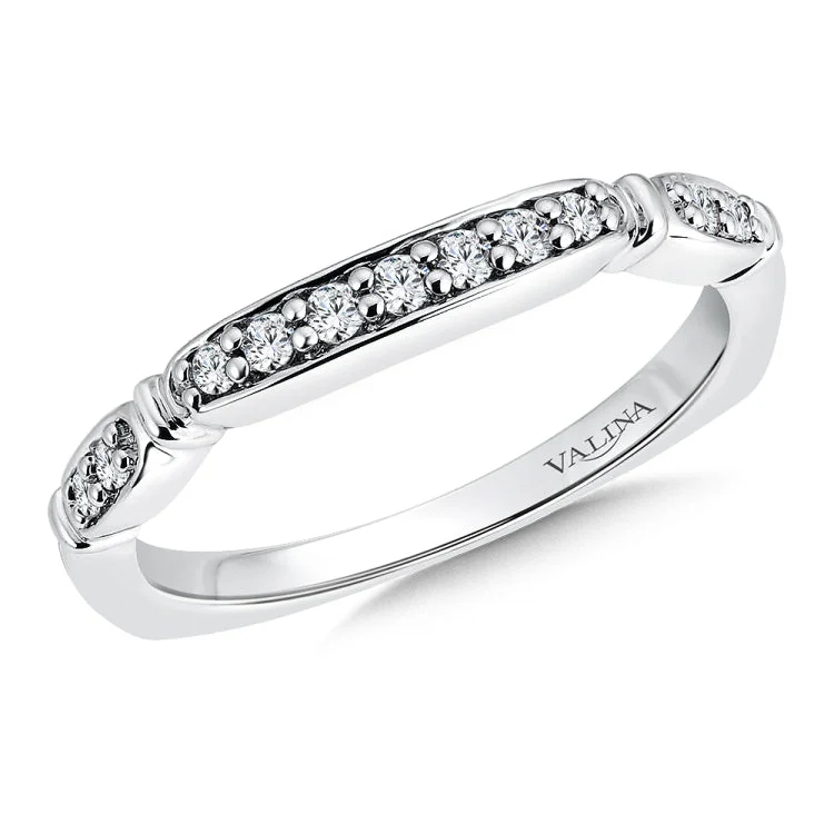 True fit matching diamond wedding band and a beautiful reminder of that special day for years to come.