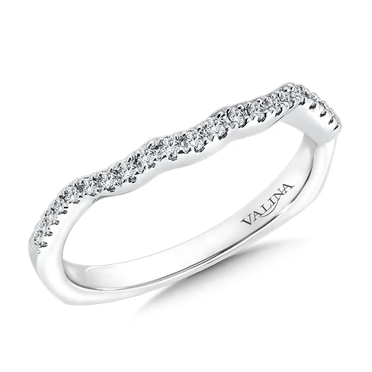 True fit matching diamond wedding band and a beautiful reminder of that special day for years to come.