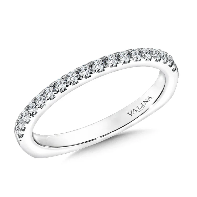 True fit matching diamond wedding band and a beautiful reminder of that special day for years to come.