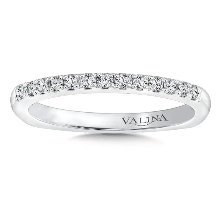 True fit matching diamond wedding band and a beautiful reminder of that special day for years to come.