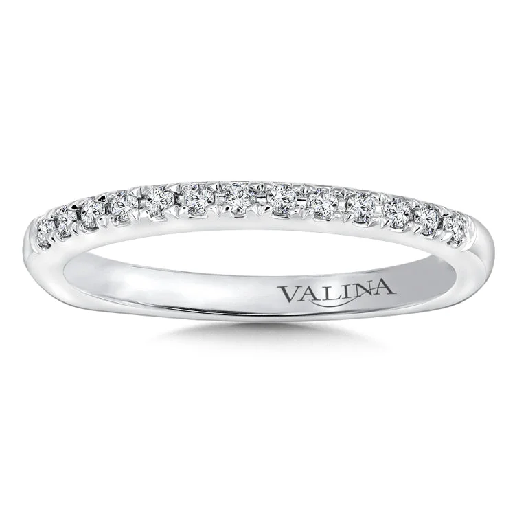 True fit matching diamond wedding band and a beautiful reminder of that special day for years to come.