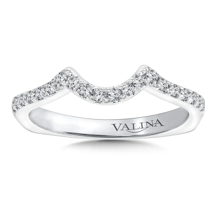 True fit matching diamond wedding band and a beautiful reminder of that special day for years to come.