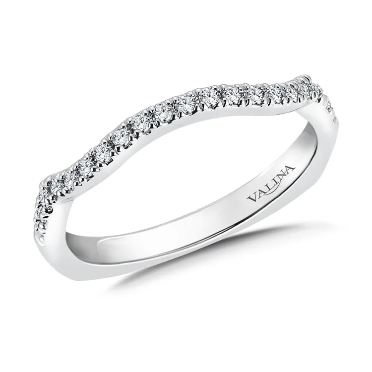 True fit matching diamond wedding band and a beautiful reminder of that special day for years to come.