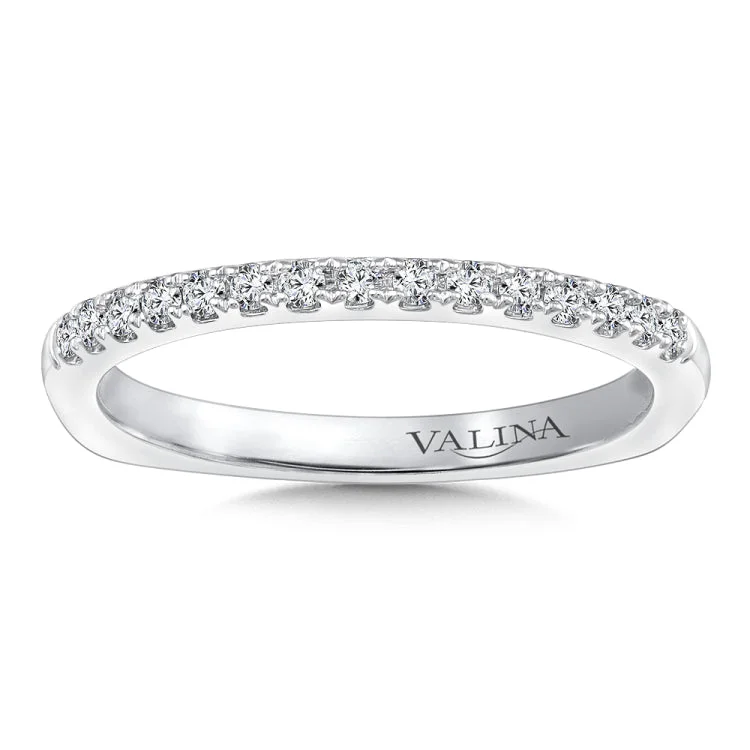 True fit matching diamond wedding band and a beautiful reminder of that special day for years to come.