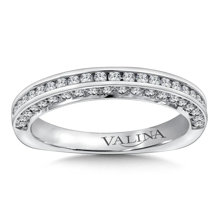 True fit matching diamond wedding band and a beautiful reminder of that special day for years to come.