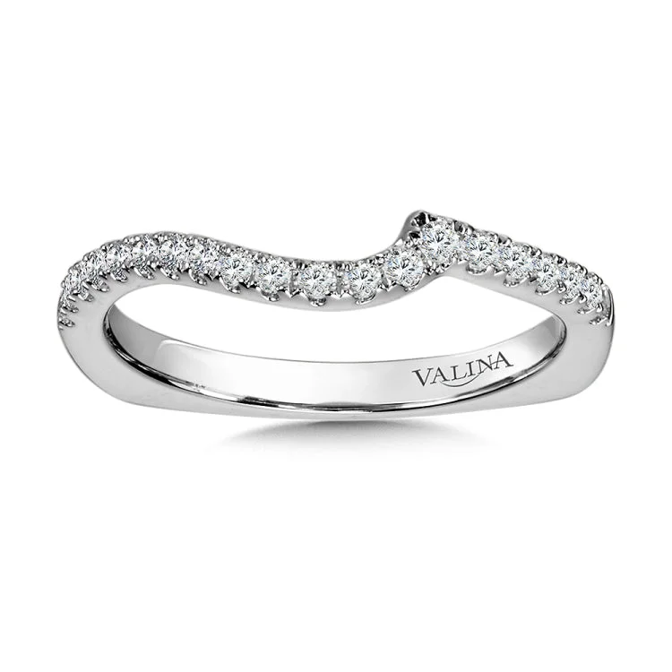 True fit matching diamond wedding band and a beautiful reminder of that special day for years to come.