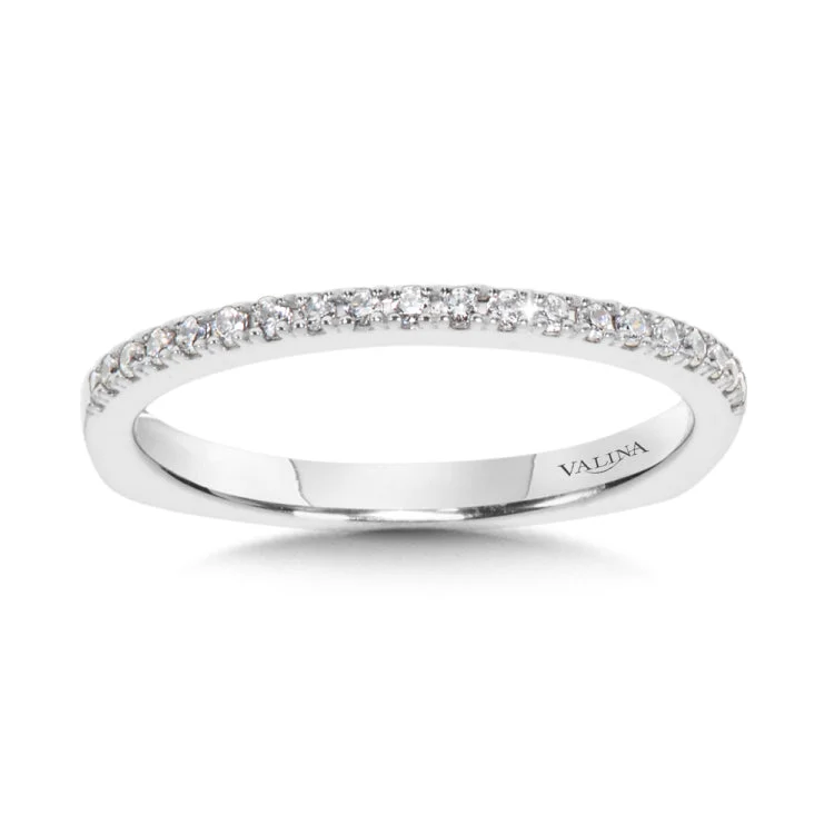 True fit matching diamond wedding band and a beautiful reminder of that special day for years to come.