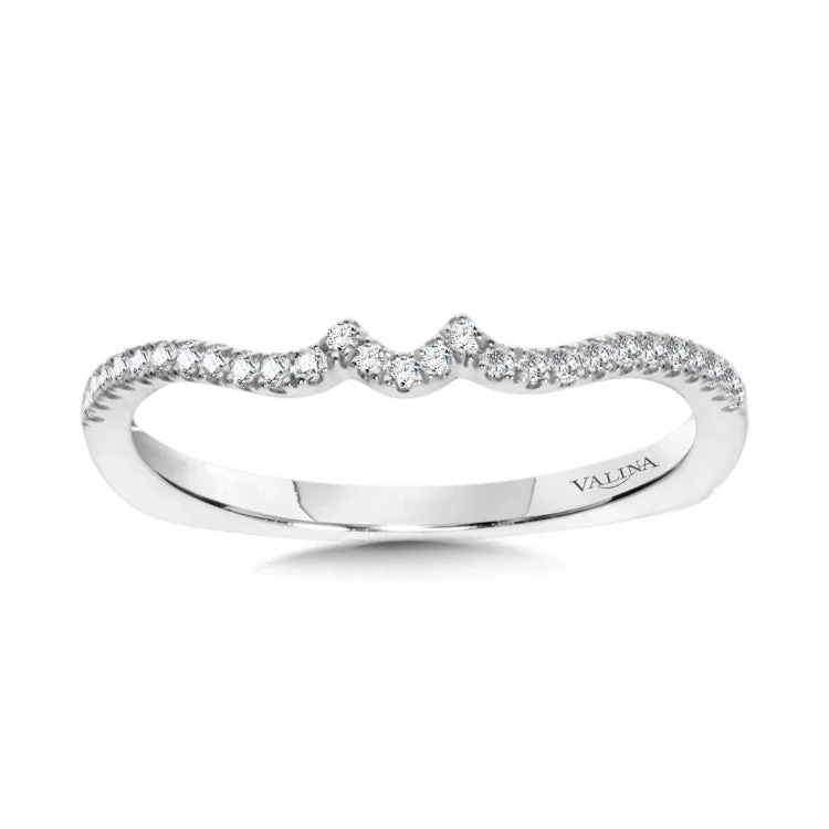 True fit matching diamond wedding band and a beautiful reminder of that special day for years to come.