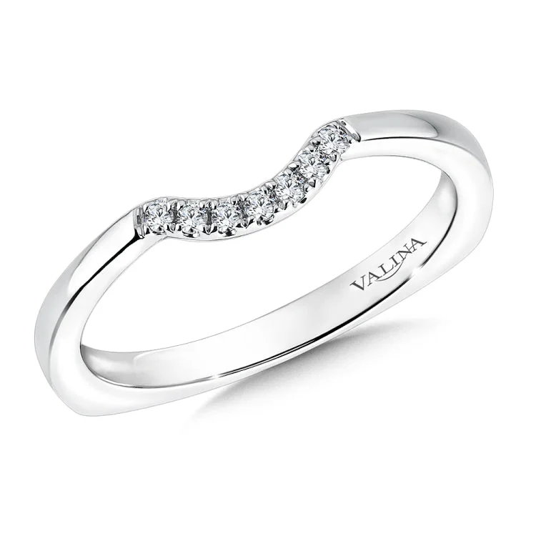 True fit matching diamond wedding band and a beautiful reminder of that special day for years to come.