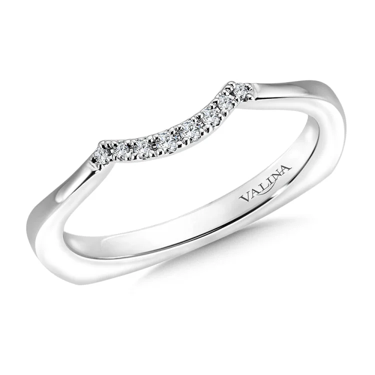 True fit matching diamond wedding band and a beautiful reminder of that special day for years to come.