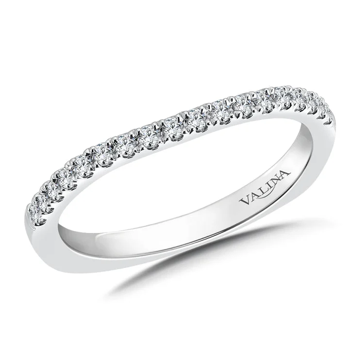 True fit matching diamond wedding band and a beautiful reminder of that special day for years to come.