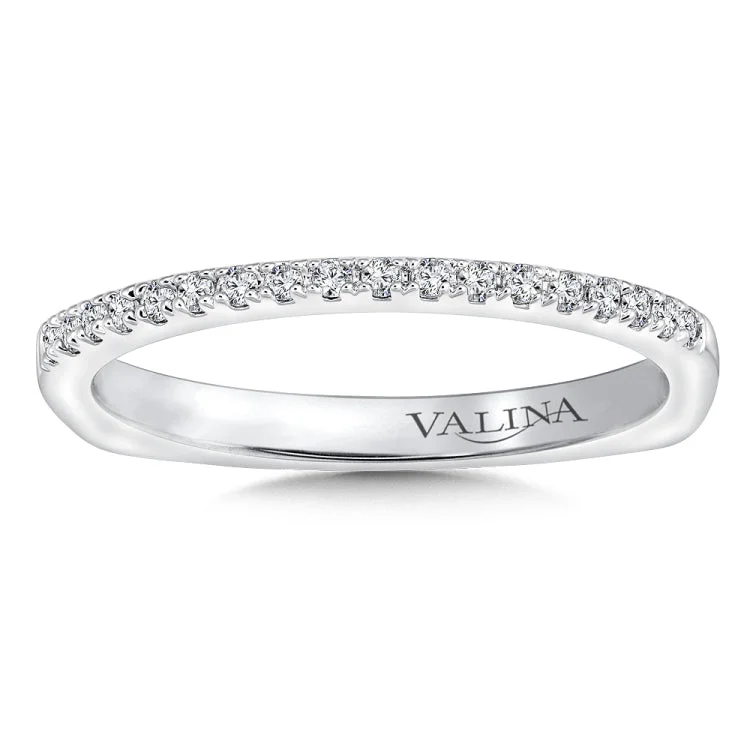 True fit matching diamond wedding band and a beautiful reminder of that special day for years to come.